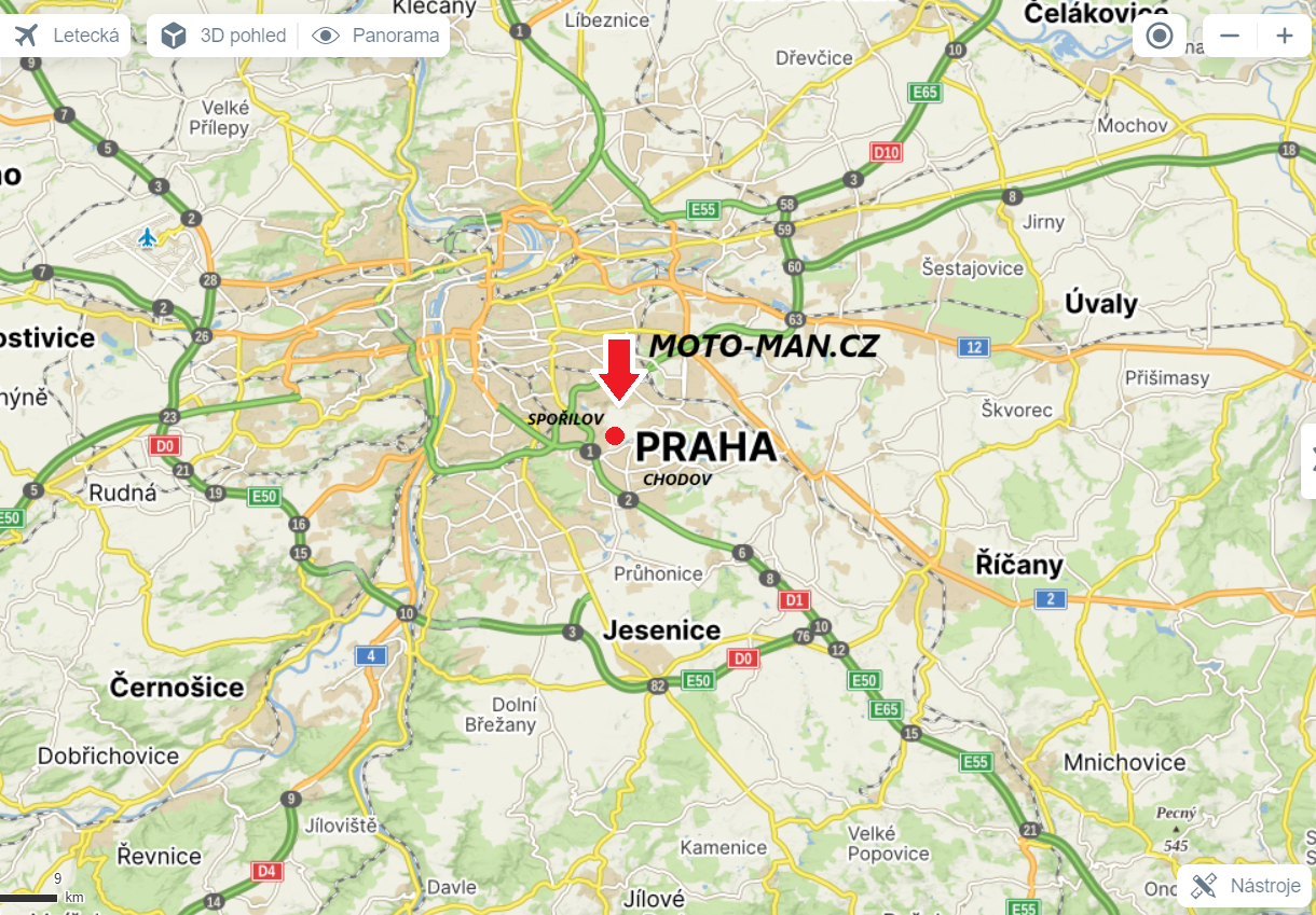 CELKOVÝ POHLED MOTO-MAN PRAHA